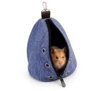 BDKMMS Small Animal Hanging Hideout, Soft Breathable Bed for Hamster Rat | with Metal Hooks & Zipper, 7*7.2 in Size, Breathable Mesh Structure, Space Saving Habitat