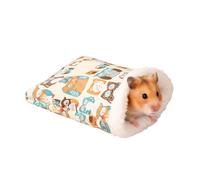BDKMMS Small Animal Sleeping Bag, 2PCS Semi-Enclosed Fleece Sack Warm Winter Hideout for Hamsters Gerbils Squirrel Chinchilla Rabbit Hedgehog, Machine Washable