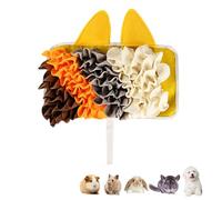 BDKMMS Small Animals Snuffle Mat, Interactive Guinea Pig Foraging Mat with Storage Strap, Non-Slip Rabbit Slow Feeder Enrichment Toy for Hamsters, Hedgehogs, Chinchillas, Ferrets