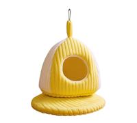 BDKMMS Warm Bird Hammock, Thick Bird Shed Hut Plush Fluffy Parrot Hanging Tent for Parakeet Hedgehog Hamster Guinea Pigs Small Animals