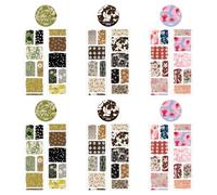 BDKMMS Washi Tapes, 6Rolls 9.8Ft Mountain Landscape Tape Decorative Die-Cut Tape for Journaling, Scrapbooking & DIY Craft Projects