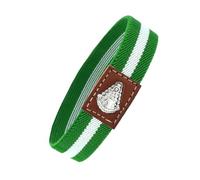 BDM Andalusian fabric bracelet for men and women with the medal of the Virgen del Rocío and the flag of Andalusia.