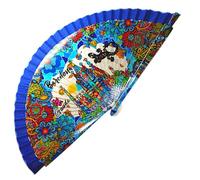 BDM Barcelona Spanish Wooden Fan | Exclusive Design Inspired by Barcelona and Gaudí | Made in Spain | Travel Souvenir and Original Gift | Trencadís Style Mosaic Art, Standart, standart