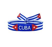 BDM Cuban Flag Bracelet | Cuban Solitaire Star | Adjustable Bracelet (14-20 cm) | Cuban Pride and Souvenir Unisex, Standart, n/d, n/d