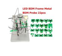 (BDM Frame PRO, One size) LED BDM Frame Metal Stainless Steel 2 IN 1 BDM Probe 22pcs Adapters BDM FRAME For ECU Programmer Tool FGTECH V54 KESS V2.80 KTAG
