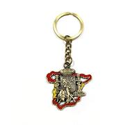 BDM Keyring with Spanish Flag and Bull with Coat Man Original Gifts Couple Brand, one size, Alloy Steel