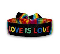 BDM LGTBIQ+, LGBT, Lesbian, Gay, Transgender, Bisexual, Intersex and Queer Fabric Bracelet Adjustable with Ball, Standart, n/d, n/d