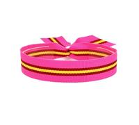 BDM Men's and women's bracelet made of pink fabric with the flag of Spain. Adjustable to different sizes.