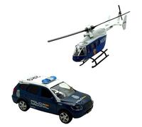 BDM Models to Scale National Police and Civil Guard | Car and Helicopter Collection | Official Replica Faithful for Showcase | Emblematic Vehicles of Spain