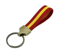 BDM Original Spanish Flag Fabric Keychain, Perfect for Personalising Keys, Car, Handbag, Purse, etc. for Men and Women, One Size