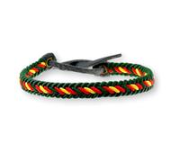 BDM Spain Flag Bracelet for Men, Green Guardia Civil and Police Blue, Adjustable Leather Clasp Bracelet, Ideal for Original Gift., one size, Leather