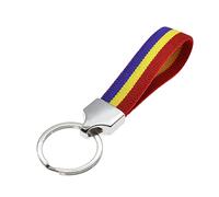 BDM Spanish Republican Flag Keyring, Spanish Republic Keyring, Man and Woman Second Republic., Sans taille, Silver