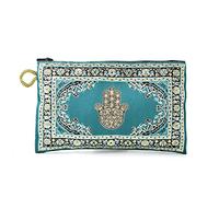 BDM Turkish Women Zipper Wallet Handmade Lucky Charm Embroidered Fatima, Modelo 4