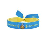 BDM Virgin Bracelet of Covadonga La Santina | Adjustable HD Embroidered Fabric | Made in Spain | Protection and Faith | Emotional Gift for Devotees