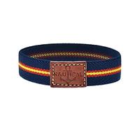 BDM Women's and men's bracelet in navy blue fabric with the flag of Spain - Nautical stretch bracelet that can be wet and washable., 20.0 centímetros, Polyester