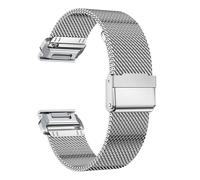 BDNJN 22mm 26mm QuickFit Milanese Metal Strap For Garmin EPIX GEN2 Fenix7 7X Solar/6X 6XPro 5XPlus Forerunner 955 Enduro 2 Watchbands(Silver,For Fenix 7X)