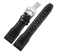 BDNJN 22mm The Top Leather Watch Band For IWC IW326201 / IW377701 Big Pilot Series Genuine Leather Watch Strap
