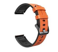 BDPRZGHGL 22/26Mm Quickfit Smart Watch Strap for Fenix 7 7X 6 6X Pro 5X 5 Plus 3Hr 935 945 Genuine Leather Band Silicone Wristband Correa/Silicone Orange/D2 Mk2I Enduro