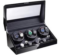 BDPRZGHGL Automatic Watch Winder 6+10 Super Quiet Motor with LED Backlight Watch Winder Box Piano Paint Exterior 4 Rotation Mode Beautiful Scenery