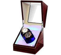 BDPRZGHGL Double Winders Box for Automatic Watches Soft Flexible Pillow Built-in LED Illumination Silent Motor Beautiful Scenery Watch Winder