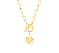 BDPRZGHGL Geometry Sun Totem Necklaces Women Men, Love Heart Thick Chain Necklace - Classic Charm, OT Buckle Toggle Clasp f Christmas Birthday s