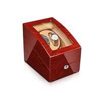 BDPRZGHGL High End Automatic Watch Winder with Quiet Motor Flexible Watch Pillow Wood Shell Piano Finish Open and Shut Down Featured Fit Lady and Man Watches (Size : 2+0)