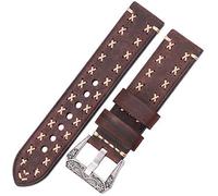 BDPRZGHGL leather watch strap handmade watchbands with retro stainless steel buckle 22mm 24mm men women genuine leather watch band strap belt watch accessorie