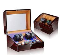 BDPRZGHGL Self Winding Automatic Watch Winder Storage Display Box Case with Extremely Silent Motor and 5 Rotation Modes Bedroom Accessories (A)