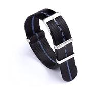 BDPRZGHGL Smooth Nylon Strap 20mm 22mm Black/Red/Blue Khaki Fit For Most Wes Seatbelt W Band Replacement