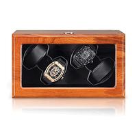 BDPRZGHGL Watch Storage Box Winder Box Automatic Adapter and Battery Operated Finish Silent Motor Storage Bag, 8 Leather(6 Leather-A)