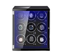BDPRZGHGL Watch Winder for 9 Automatic Watch with Ultra-Quiet Motors Fingerprint Unlocking Fit Lady and Man Watches Organizer (Color : C, Size : 9+0)