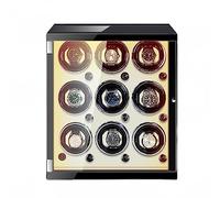 BDPRZGHGL Watch Winder for 9 Automatic Watch with Ultra-Quiet Motors Fingerprint Unlocking Fit Lady and Man Watches Organizer (Color : C, Size : 9+0)