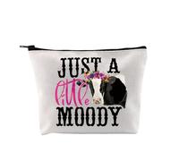 BDPWSS Cow Print Makeup Bag Just a Little Moody Cow Lover Cosmetic Bag Western Country Themed Gift Funny Farm Farmer Gifts, Little moody bag, Fashion