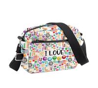 BDPWSS Gambling Crossbody Bag Bingo Player Gifts Casino Gambling Gifts Bingo Game Lover Gift I Love Bingo Shoulder Bag, Love Bingo Cb