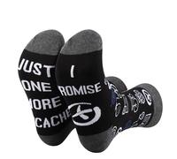 BDPWSS Geology Lover Gift Rock Collector Gift Just one more geocache Funny Geologist Socks Rock Hound Gift Outdoor Lover Gift, More Geocache, One Size