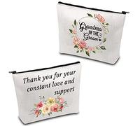 BDPWSS Grandma Of The Bride Makeup Bag Grandmother Gift From Granddaughter Thank You For Your Constant Love And Support Travel Pouch For Grandma, Grandma of Groom, Fashion