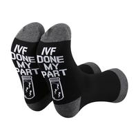 BDPWSS IVF Dad Socks First Time Dad Gifts I-V-F Done My Part Lucky Fertility Socks Infertility Awareness Gifts