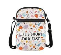 BDPWSS Luke's Dinner Gift Lorelai And Rory Fans Gift Life's Short Talk Fast Gifts TV Show Crossbody Bag, Talk Fast Cg