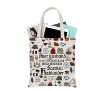 BDPWSS Outlander Tote Bag My Other Husband is an 18th Century Red Haired Scottish Highlander Sassenach Dragonfly Gift, Other Husband Tg