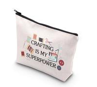 BDPWSS Sewing Gift For Sewing Lovers Sewing Cosmetics Bag Crafting Is My Superpower Crafter Sewer Quilter Crafting Lover Gift Seamstress Gift, Crafting power, Fashion