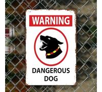 BDRKLDC Warning Sign: Novelty, Beware of Dog Do Not Enter My Dog May Attack and Eat You and That Might Make Him Sick, indoor outdoor, 12x8 Inch
