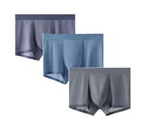 BDROX 6PCS Mens Ice Silk Underwear, Ultra Thin Ice Silk Seamless Underpants for Men,Breathable Men's Underwear, 3pcs C, 5X-Large