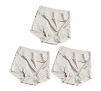 BDROX 6PCS Women Ice Silk High Waist Panties,Satin Seamless Briefs Hygroscopic Odourless Silk Gynecological Panties (3PCS-F,L)