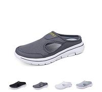 BDROX Men's Comfort Breathable Support Sports Sandals,Outdoor Casual Non Slip Orthopedic Sneakers Walking Slip on Shoes (Grey,5)