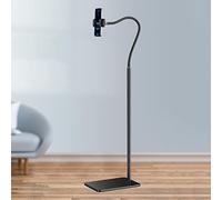 BDSDFSA Tablet floor stand, Gooseneck Long Arm Cell with Adjustable Height,360 Rotating(Black)