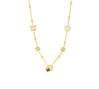 BDSHGRDH 316L Stainless Steel Butterfly Flower Pendant Necklace For Women 2022 New Trend Girls Choker Chain Jewelry Gifts Bijoux