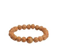 BDSHGRDH beaded bracelets， Indonesia Rudraksha Bodhi Bracelet Single Circle Buddha Bead Unisex for Meditation