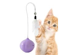 BDSHGRDH cat toys， Interactive Pet Enrichment Teaser Wand - Touch Activated Kitten Toy(Purple)