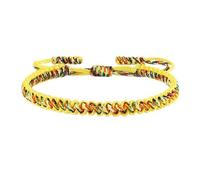 BDSHGRDH Handmade Rope Buddha Anklet Bracelet Tibetan Buddhist Braided Thread Knots Bangles and Bracelets,Yellow Rope 2