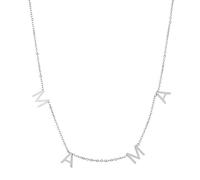 BDSHGRDH MAMA Letter Necklace By Minimalist Custom Initials Mama Necklace Gift For Mom (Silver)